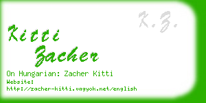 kitti zacher business card